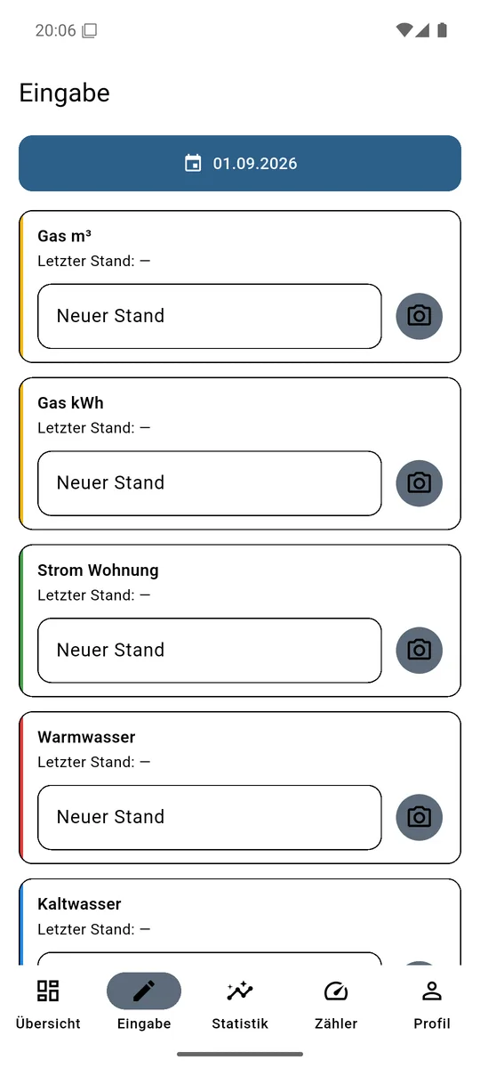 Bildschirm der App
